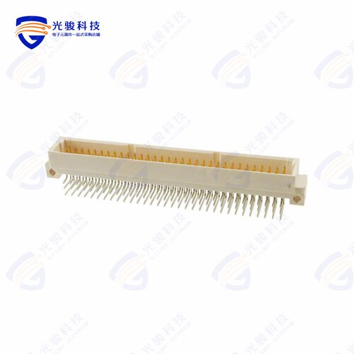 536437-6《CONN DIN PLUG 96POS PCB RA GOLD》