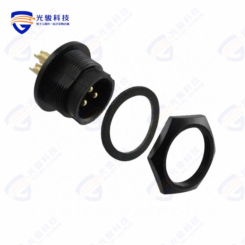 4182-3PG-300《CONN RCPT MALE 3P GOLD SLDR CUP》