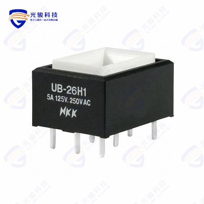 UB26RKW035D 《SWITCH PUSHBUTTON DPDT 5A 125V》