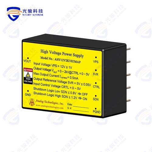 AHV12V2KVR5MAP《HV 12V to 2kV 1W DIP DC-DC Conve》