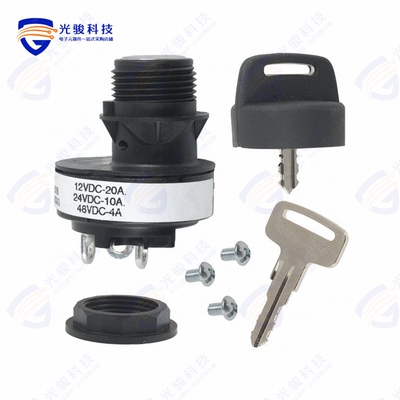84828-08 《SWITCH KEYLOCK 2POS SPST 20A 12V》