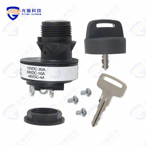 84828-08 《SWITCH KEYLOCK 2POS SPST 20A 12V》