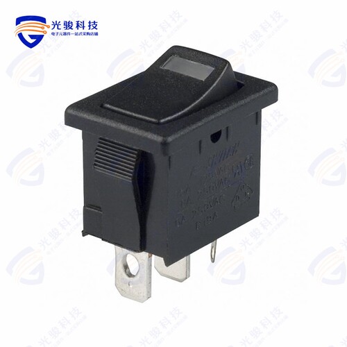 R1966ABLKBLKEFRED 《SWITCH ROCKER SPST 15A 125V》