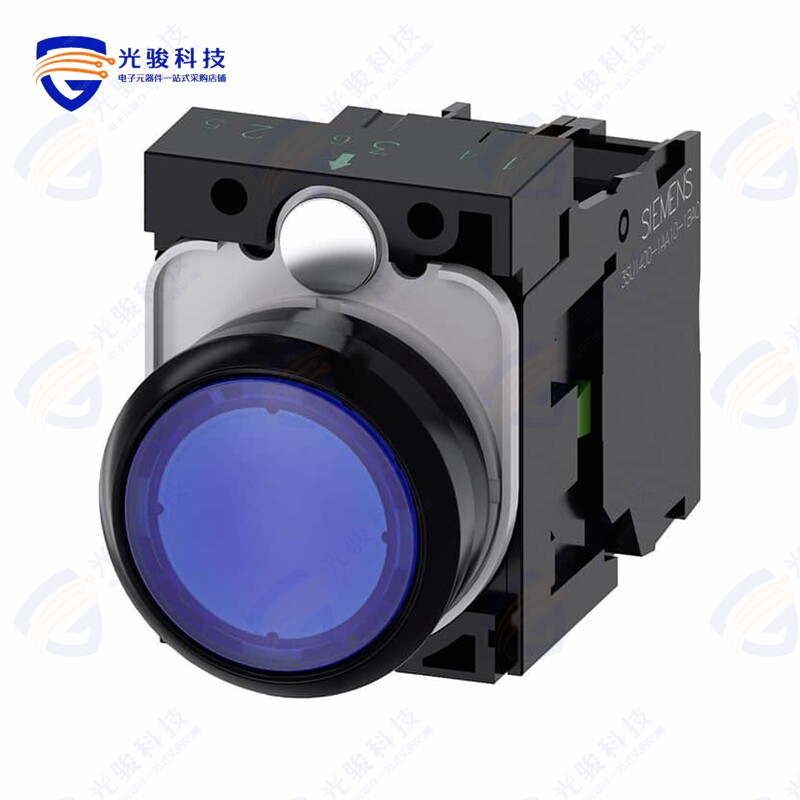 3SU11020AB501BA0 《ILLUMINATED PUSHBUTTON, MOM, BLU》