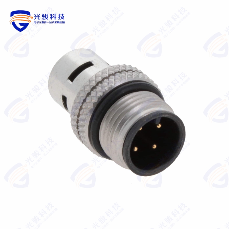 858-004-10TRSS4《M12 4P A-CODE MALE BRASS/TIN SHE》