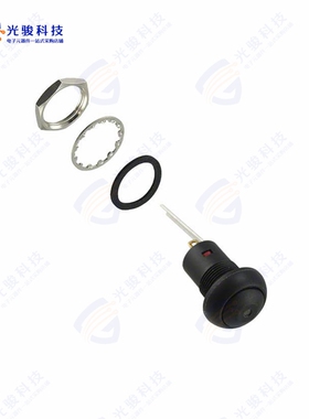 RP8200B2M1CEBLKBLKRED 《SWITCH PUSH SPST 0.1A 24V》