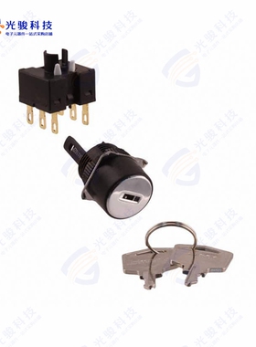 A165K-T3ML-2 《SWITCH KEYLOCK 3POS DPDT 5A 125V》