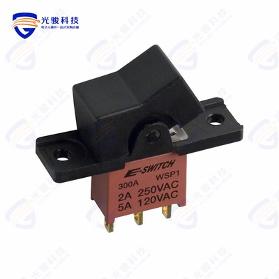 300AWSP1R1BLKM1QE 《SWITCH ROCKER SPDT 5A 120V》