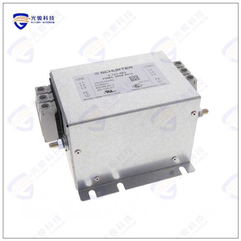 FMBC-395B-6412 滤波器LINE FILTER 520VAC 64A CHASS MNT