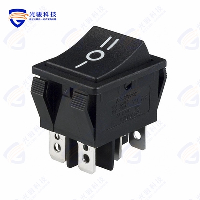 R5DBLKBLKCF0 《SWITCH ROCKER DPDT 15A 125V》