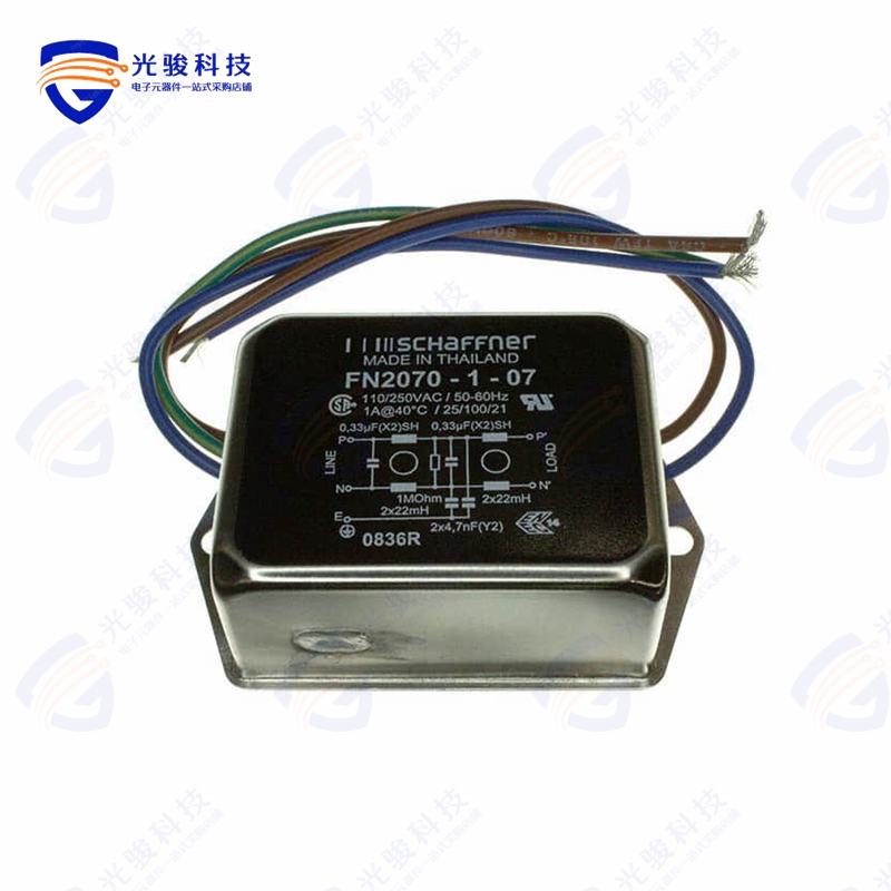 FN2070-1-07《LINE FILTER 110/250VAC 1A CHAS》