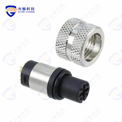 858-004-20SRLS4《M12 4P A-CODE FEMALE SS SHELL, S》