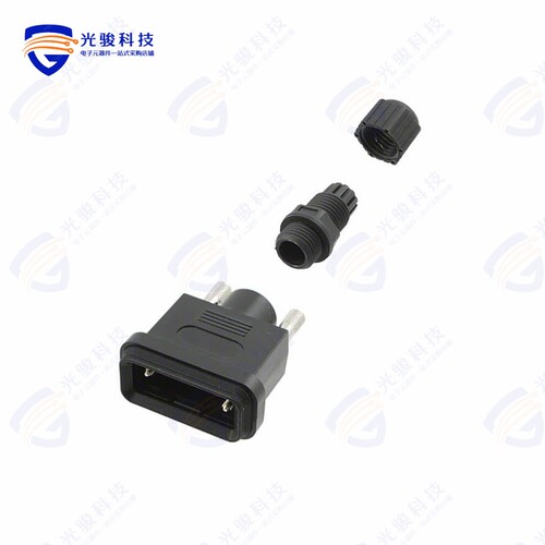 967-009-010R011《CONN BACKSHELL 9POS 180DEG BLACK》