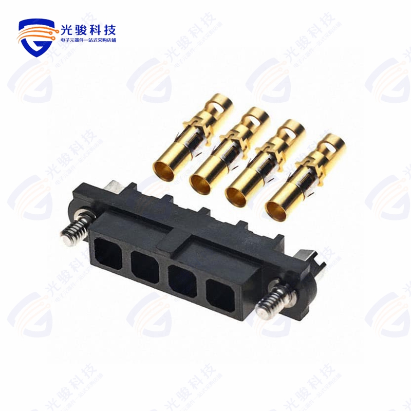 M80-4000000F1-04-325-00-000《CONN+RCPT+4POS+SOLDER+12AWG+GOL