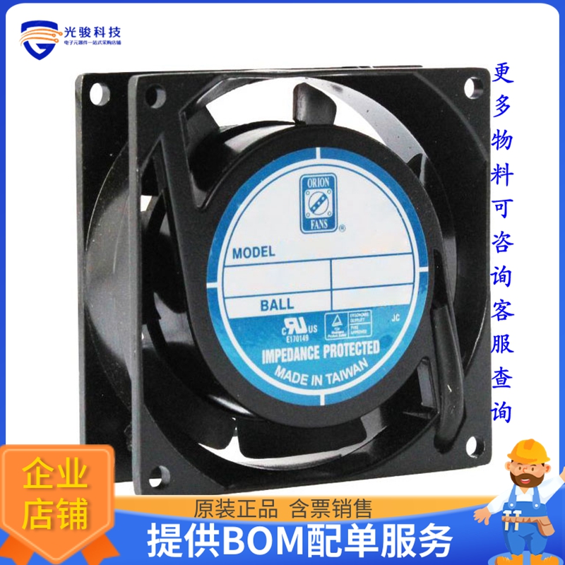 AC风扇OA825AP-22-1TB【FAN AXIAL 80X27MM 230VAC TERM】