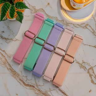 适用苹果三星佳明华为弹力手表表带18 22MM尼龙回环腕带大扣