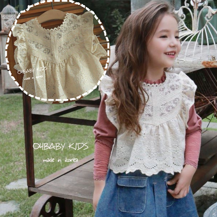 韩国南大门进口童装19秋女童甜美飞袖套头背心宝宝蕾丝花边马甲在类目 童装/婴儿装/亲子装, 马甲中 - 来自Buy2taobao.com提供专业的淘宝代购服务