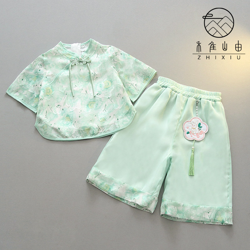 儿童汉服夏装中国风童装男童女童古装唐装演出服小学生节目演出服