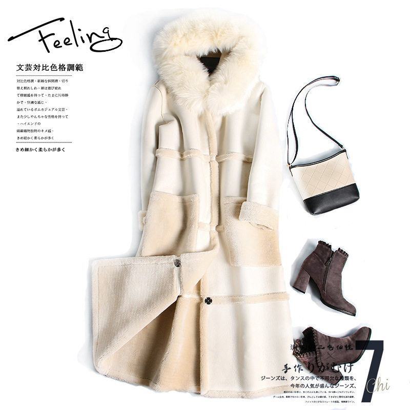 欧美大码大口袋棉衣2024时尚羊羔绒保暖毛领长款外套0470,女装/女士精品,棉衣/棉服,淘宝优惠券,粉丝福利购,淘宝优惠卷