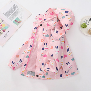 女童冲锋衣2025新款春秋冬儿童韩版洋气中童三合一可拆卸加绒外套