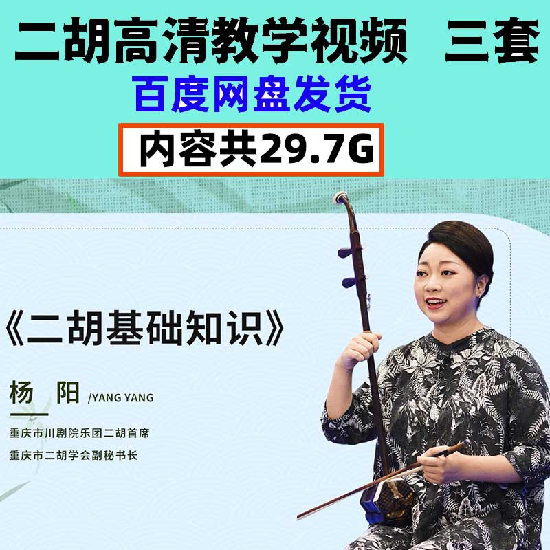 二胡教学视频教程自学讲解民族乐器学习课程零基础系统