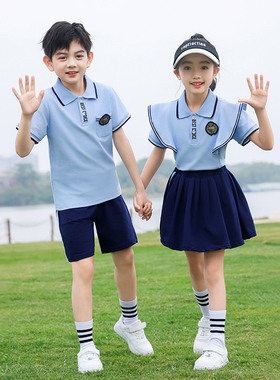 幼儿园园服班服夏季百搭2025小学生校服套装轻薄运动风短袖短裤