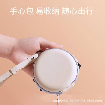 拉链圆形眼镜盒墨镜折叠软包包便携太阳镜皮质袋易收纳