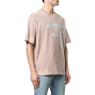 MARCELO BURLON 马塞洛布隆 男士棉质LOGO短袖T恤CMAA054