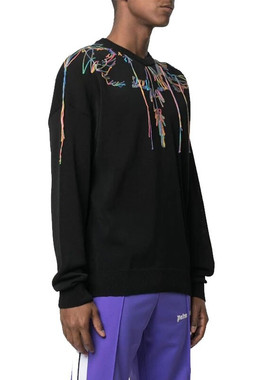 MARCELO BURLON 马塞洛布隆 男士WINGS系列印花长袖圆领卫衣