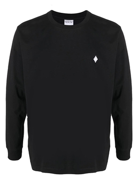 MARCELO BURLON 马塞洛布隆 男士LOGO小标长袖T恤 CMAB007