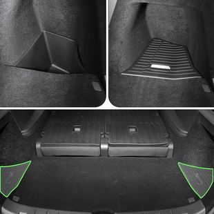 适用25款特斯拉焕新款Model/YL后备箱储物盒侧边收纳桶置物箱配件