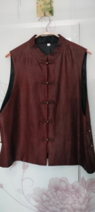 春秋龟纹红云纱马甲，双层国风，衣长58.宽松版建议90-125斤