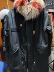貉子毛内胆皮草超大毛领中长款派克服女棉服
