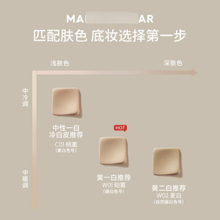 MAIR粉底液冷白皮推荐中性一白黄一白黄二白自然白号