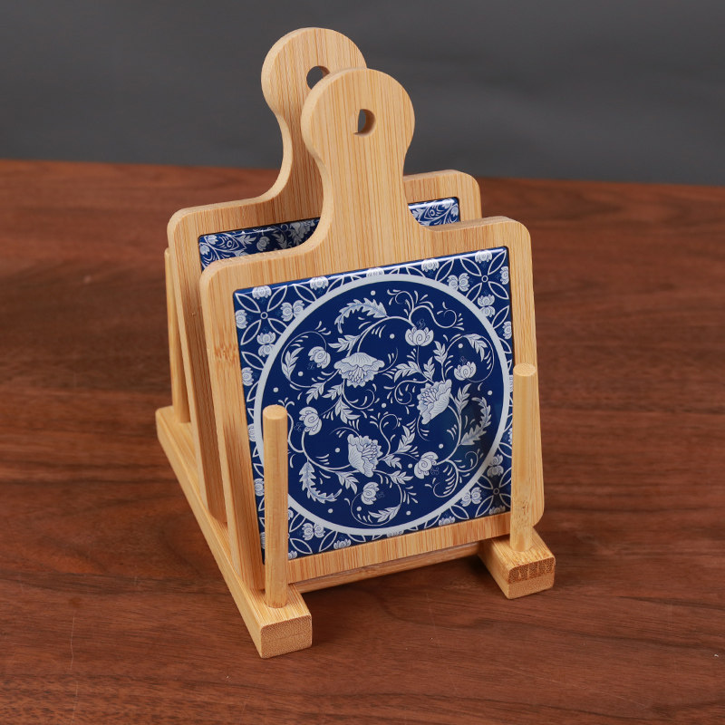 中式餐垫隔热垫青花瓷图案防烫垫子花砖盘杯垫砂锅垫煲汤实木餐垫,餐饮具,餐垫,淘宝优惠券,粉丝福利购,淘宝优惠卷