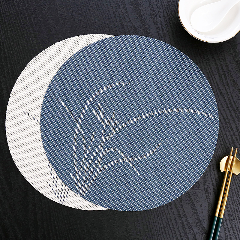 百品良餐垫兰花30cm圆形餐具摆盘