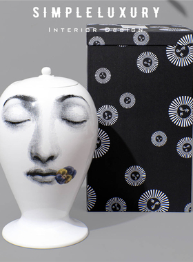 意大利 Fornasetti 限量款 正品 陶瓷 仿真花鲜花花瓶摆件礼盒装