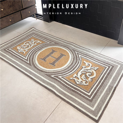 豪宅大气可绣字母玄关入户门地垫