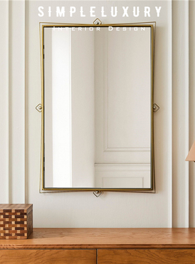 Pierce & Ward Brass 设计师合作限定 玻璃 方形浴室镜子背景墙镜