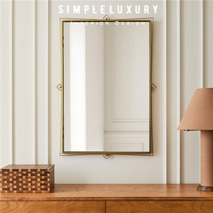 玻璃 Ward 设计师合作限定 方形浴室镜子背景墙镜 Brass Pierce