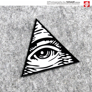 TUTU圖圖車貼 Eye of Providence上帝之眼创意车尾警示贴反光贴纸