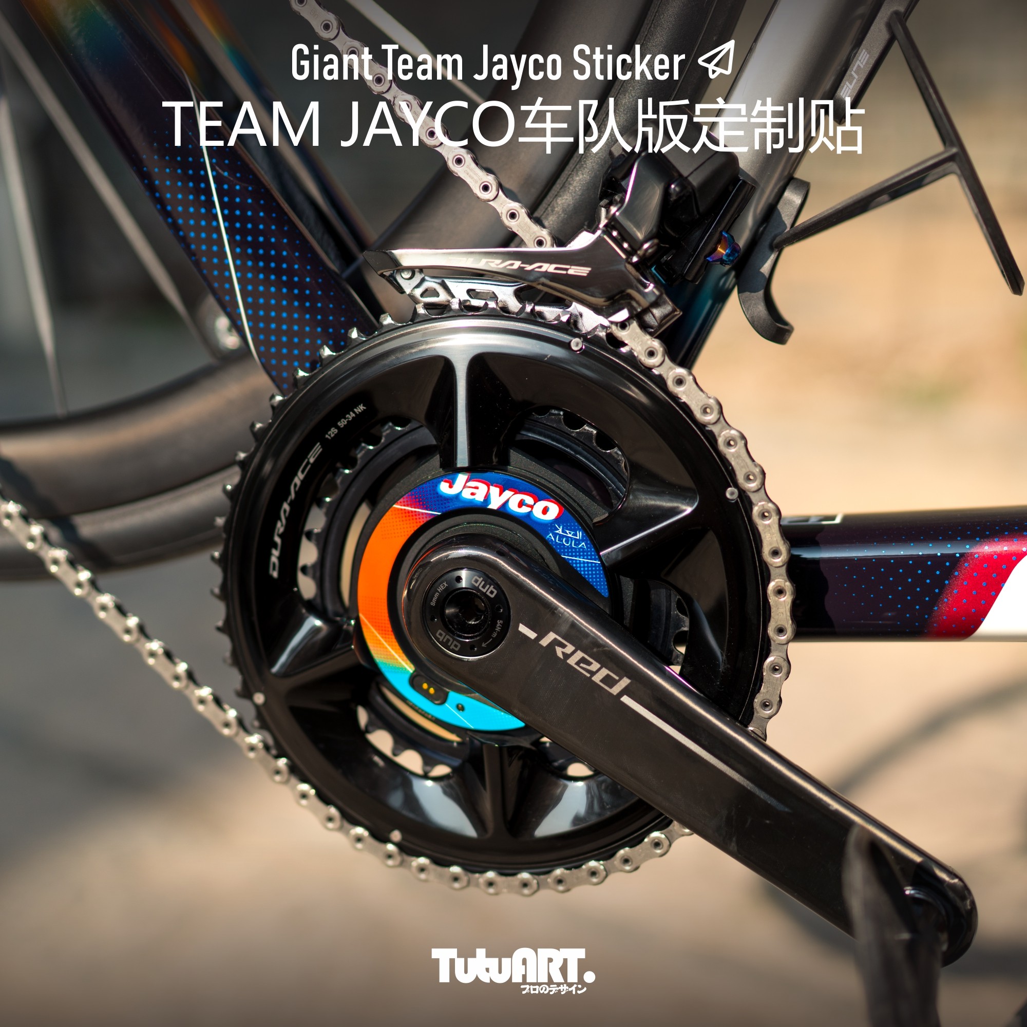 TUTUART原创 定制公路车TeamJayco队版功率计装饰贴M5坐垫防水贴