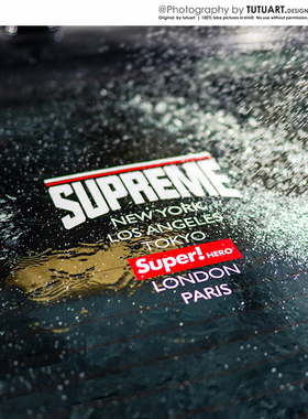 TUTU圖圖車貼 SUPER HERO美潮汽车后档玻璃贴 车身创意防水反光贴