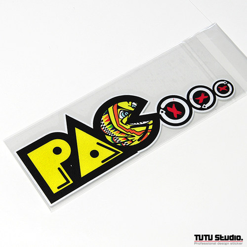 TUTU圖圖車貼 46罗西恶搞99洛伦佐吃豆子贴纸PACMAN机车反光贴