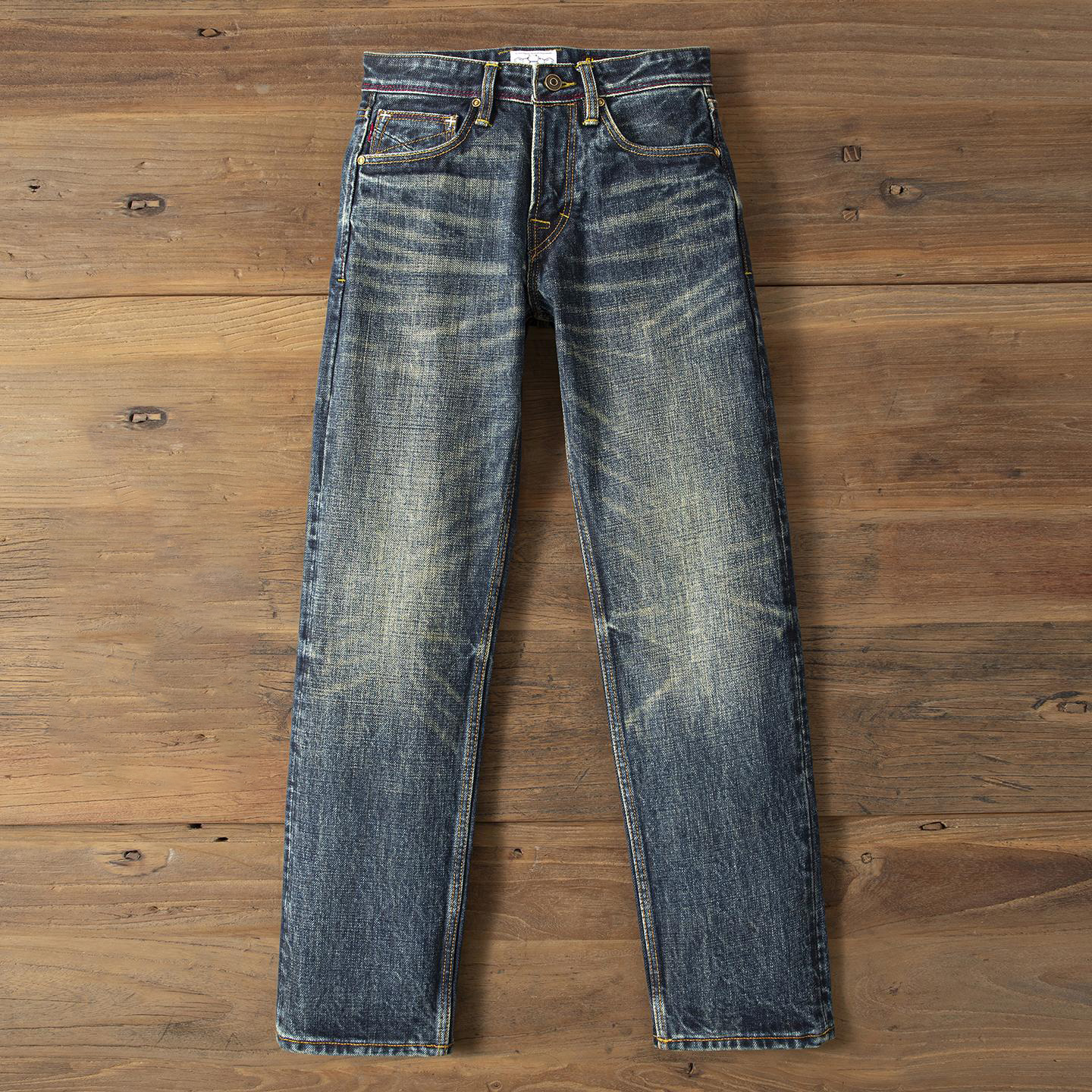 1318男装赤耳丹宁牛仔裤22盎司冬季加厚501标准直筒洗水百搭复古