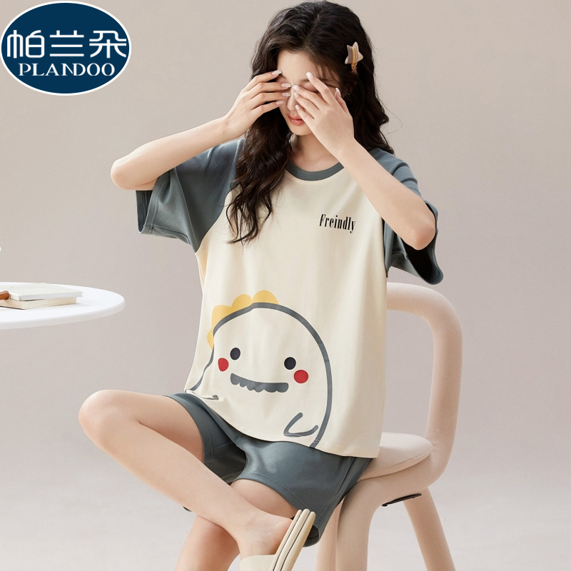 卡通睡衣女夏季短袖纯棉韩版休闲
