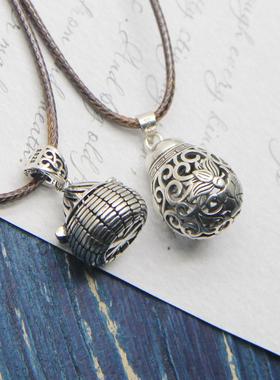 小鱼篓可打开吊坠文艺中式毛衣链