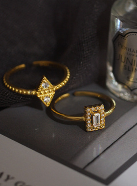 925纯银开口戒指设计感百搭