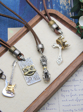 国潮醒狮平安喜乐纳福项链