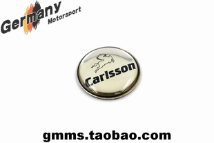 奔驰改装卡尔森圆贴圆标白色胶贴随意贴小贴小标车标车贴锁眼贴